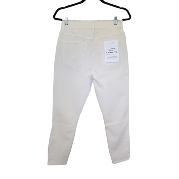 NEW Frame Ivory Ali High Rise Cigarette Jeans Mosaic - Picture 2 of 5